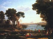 Claude Lorrain Landscape with the Marriage of Isaac and Rebekah oil painting